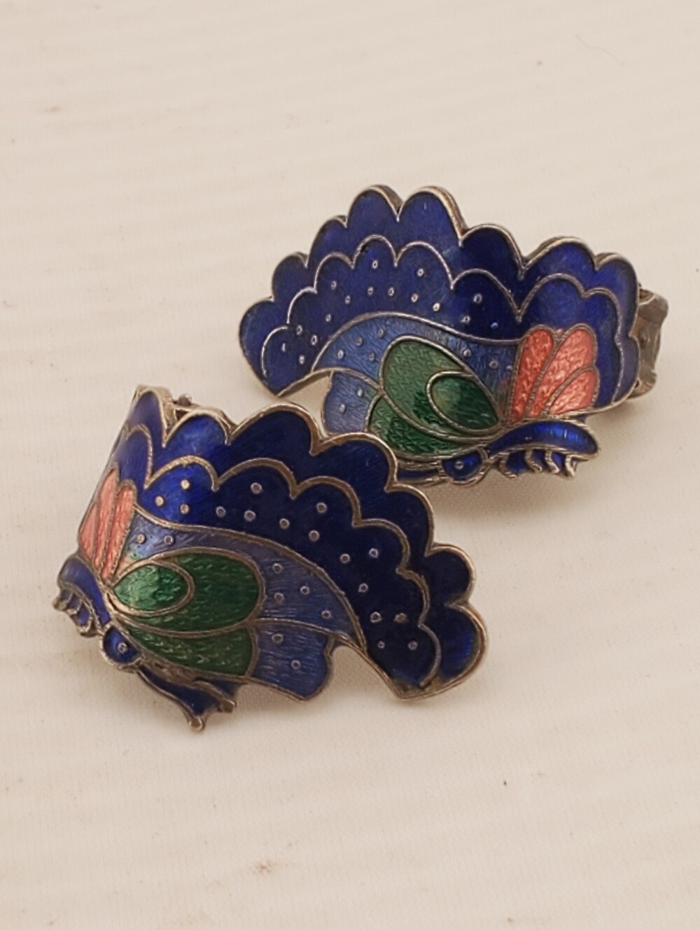 Cloisonne Butterfly Earrings